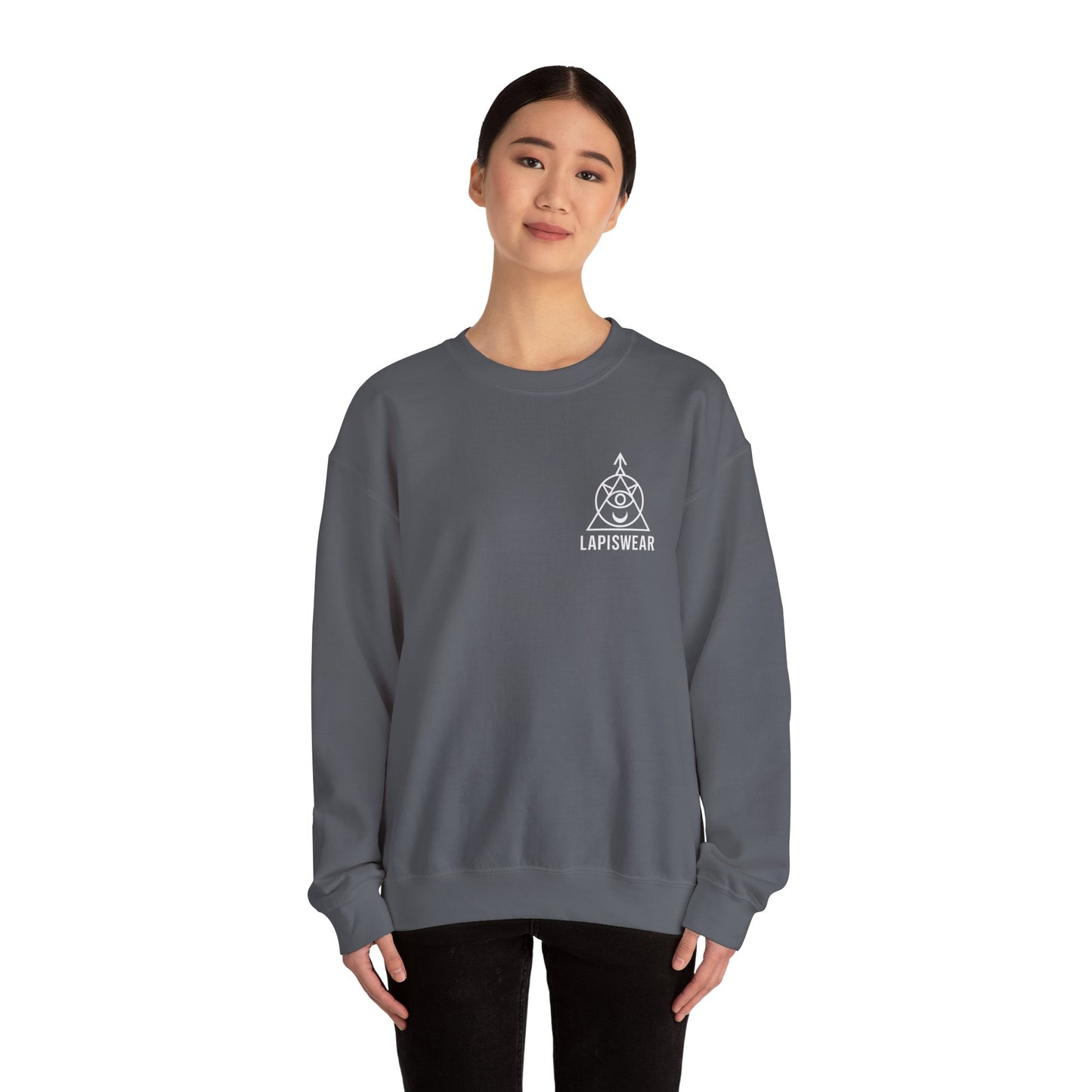 Galaxy Girl Sweatshirt Lo-Fi Cosmic Chill Vibes Crewneck by LapisWear